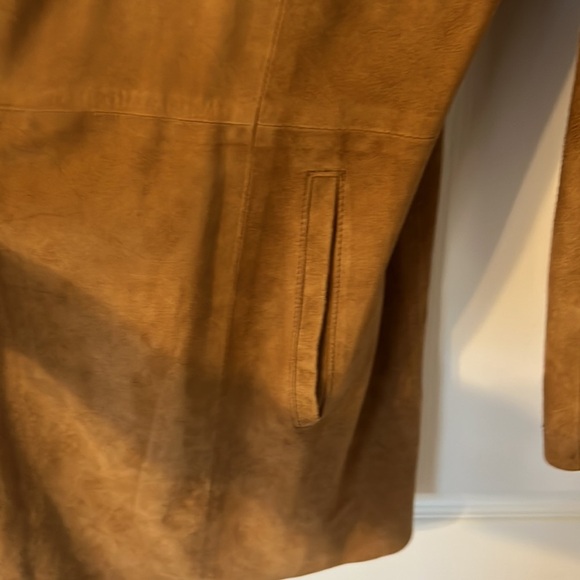 Eileen Fisher Suede Brown Drape Front‎ Jacket Size Medium Excellent Condition - Picture 2 of 5
